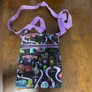 Loungefly Disney Haunted Mansion Crossbody Bag - Black and Purple